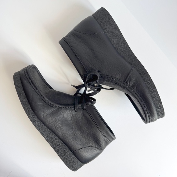 Clarks Wallabee EVO Chukka Boot in Black Leather Mens Size 8